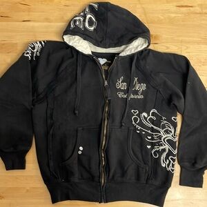 RAGWEAR LOVE SAN DIEGO HOODIE SIZE S VINTAGE EMBROIDERED CALIFORNIA SWEATSHIRT